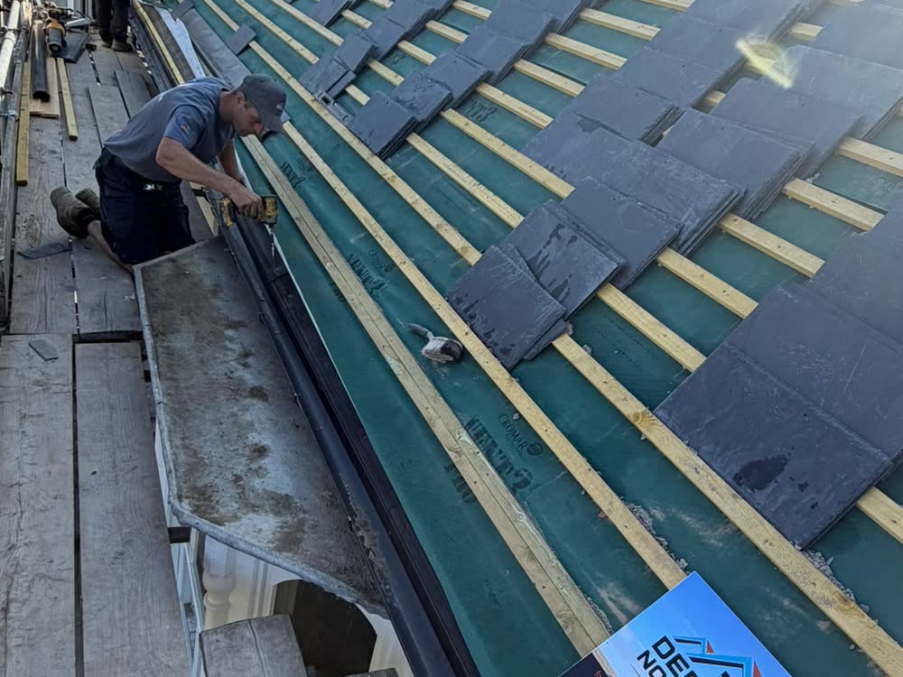 New battens & membrane - Full strip by Derby & Nottingham Roofing